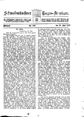 Schwabmünchner Tages-Anzeiger Mittwoch 27. Juni 1877