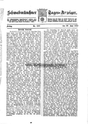 Schwabmünchner Tages-Anzeiger Freitag 29. Juni 1877