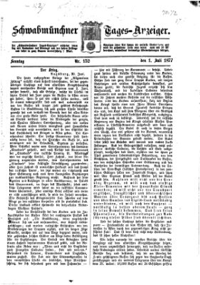 Schwabmünchner Tages-Anzeiger Sonntag 1. Juli 1877