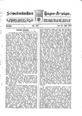 Schwabmünchner Tages-Anzeiger Samstag 14. Juli 1877