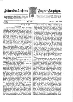 Schwabmünchner Tages-Anzeiger Freitag 20. Juli 1877