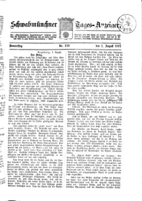 Schwabmünchner Tages-Anzeiger Donnerstag 2. August 1877