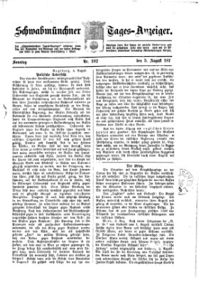 Schwabmünchner Tages-Anzeiger Sonntag 5. August 1877