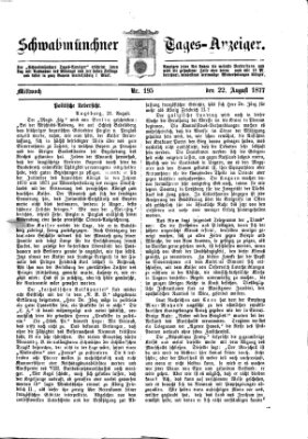 Schwabmünchner Tages-Anzeiger Mittwoch 22. August 1877