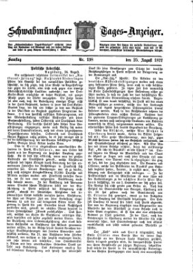 Schwabmünchner Tages-Anzeiger Samstag 25. August 1877