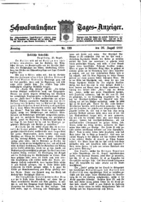 Schwabmünchner Tages-Anzeiger Sonntag 26. August 1877