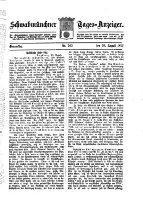 Schwabmünchner Tages-Anzeiger Donnerstag 30. August 1877