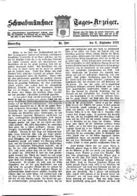 Schwabmünchner Tages-Anzeiger Donnerstag 6. September 1877