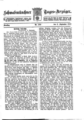 Schwabmünchner Tages-Anzeiger Samstag 8. September 1877