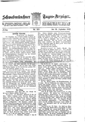 Schwabmünchner Tages-Anzeiger Freitag 14. September 1877