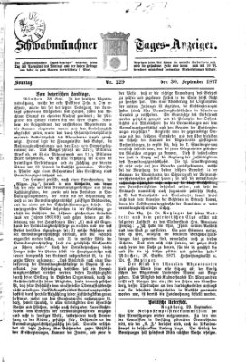 Schwabmünchner Tages-Anzeiger Sonntag 30. September 1877