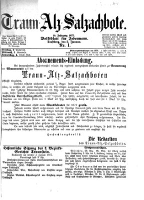 Traun-Alz-Salzachbote Mittwoch 3. Januar 1877