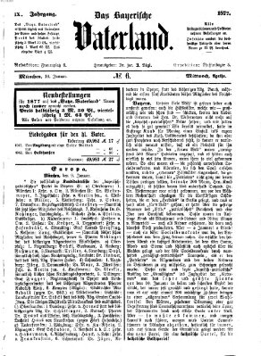 Das bayerische Vaterland Mittwoch 10. Januar 1877