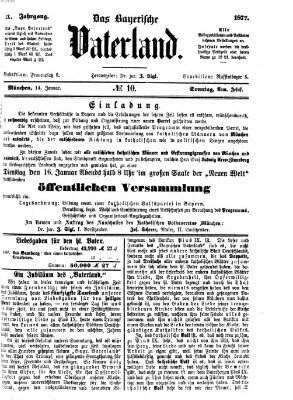 Das bayerische Vaterland Sonntag 14. Januar 1877