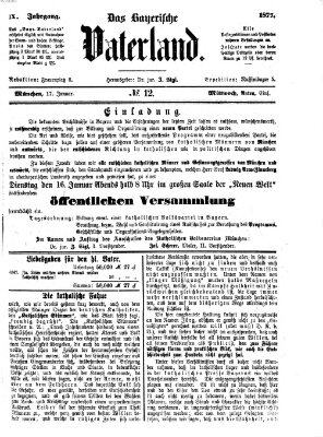 Das bayerische Vaterland Mittwoch 17. Januar 1877