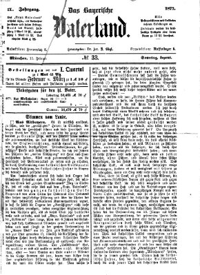 Das bayerische Vaterland Sonntag 11. Februar 1877