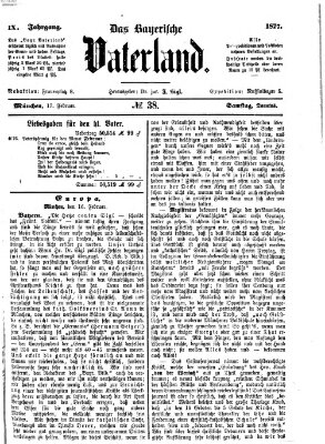 Das bayerische Vaterland Samstag 17. Februar 1877