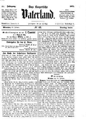 Das bayerische Vaterland Dienstag 27. Februar 1877