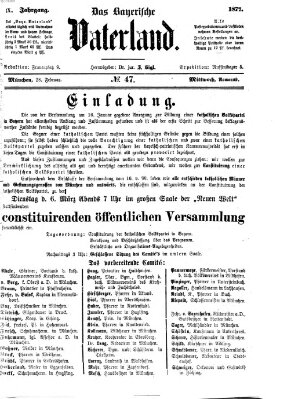 Das bayerische Vaterland Mittwoch 28. Februar 1877