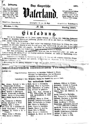 Das bayerische Vaterland Dienstag 6. März 1877