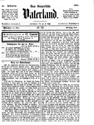 Das bayerische Vaterland Freitag 30. März 1877