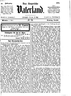 Das bayerische Vaterland Sonntag 8. April 1877