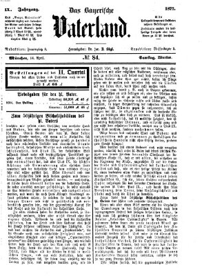 Das bayerische Vaterland Samstag 14. April 1877