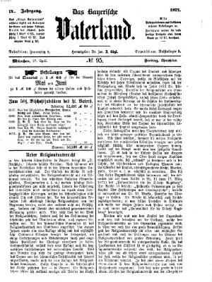 Das bayerische Vaterland Freitag 27. April 1877