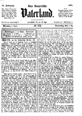 Das bayerische Vaterland Donnerstag 2. August 1877