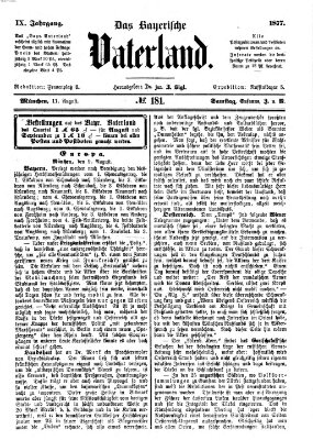 Das bayerische Vaterland Samstag 11. August 1877