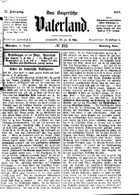 Das bayerische Vaterland Sonntag 12. August 1877