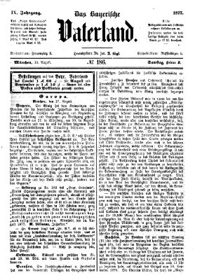 Das bayerische Vaterland Samstag 18. August 1877