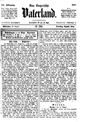 Das bayerische Vaterland Dienstag 28. August 1877