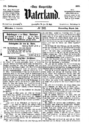 Das bayerische Vaterland Donnerstag 6. September 1877