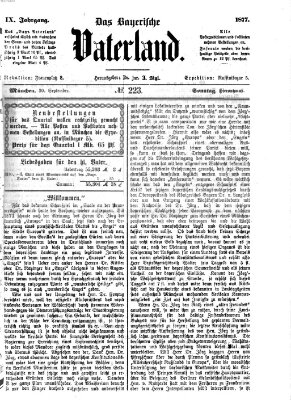 Das bayerische Vaterland Sonntag 30. September 1877