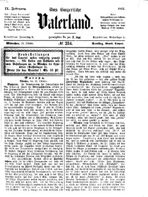 Das bayerische Vaterland Samstag 13. Oktober 1877