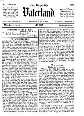 Das bayerische Vaterland Donnerstag 22. November 1877