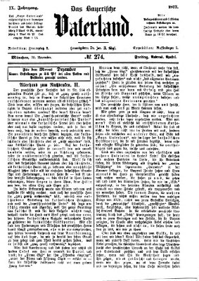 Das bayerische Vaterland Freitag 30. November 1877