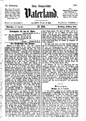 Das bayerische Vaterland Samstag 15. Dezember 1877