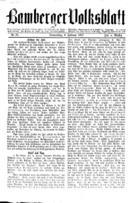 Bamberger Volksblatt Donnerstag 8. Februar 1877