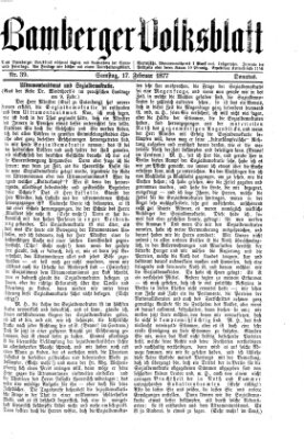 Bamberger Volksblatt Samstag 17. Februar 1877