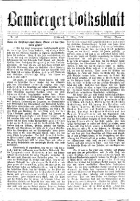 Bamberger Volksblatt Mittwoch 7. März 1877