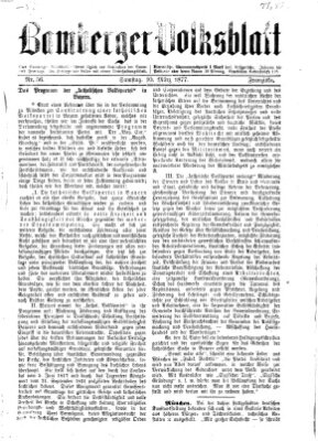 Bamberger Volksblatt Samstag 10. März 1877