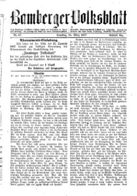 Bamberger Volksblatt Samstag 24. März 1877