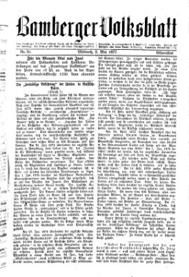 Bamberger Volksblatt Mittwoch 2. Mai 1877