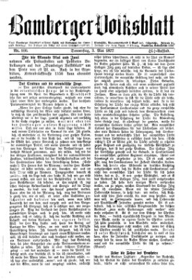 Bamberger Volksblatt Donnerstag 3. Mai 1877