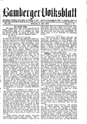 Bamberger Volksblatt Mittwoch 9. Mai 1877