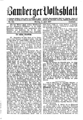 Bamberger Volksblatt Montag 4. Juni 1877