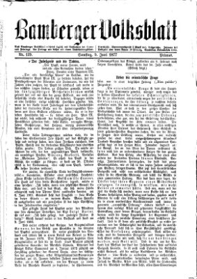 Bamberger Volksblatt Samstag 9. Juni 1877