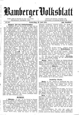 Bamberger Volksblatt Donnerstag 12. Juli 1877